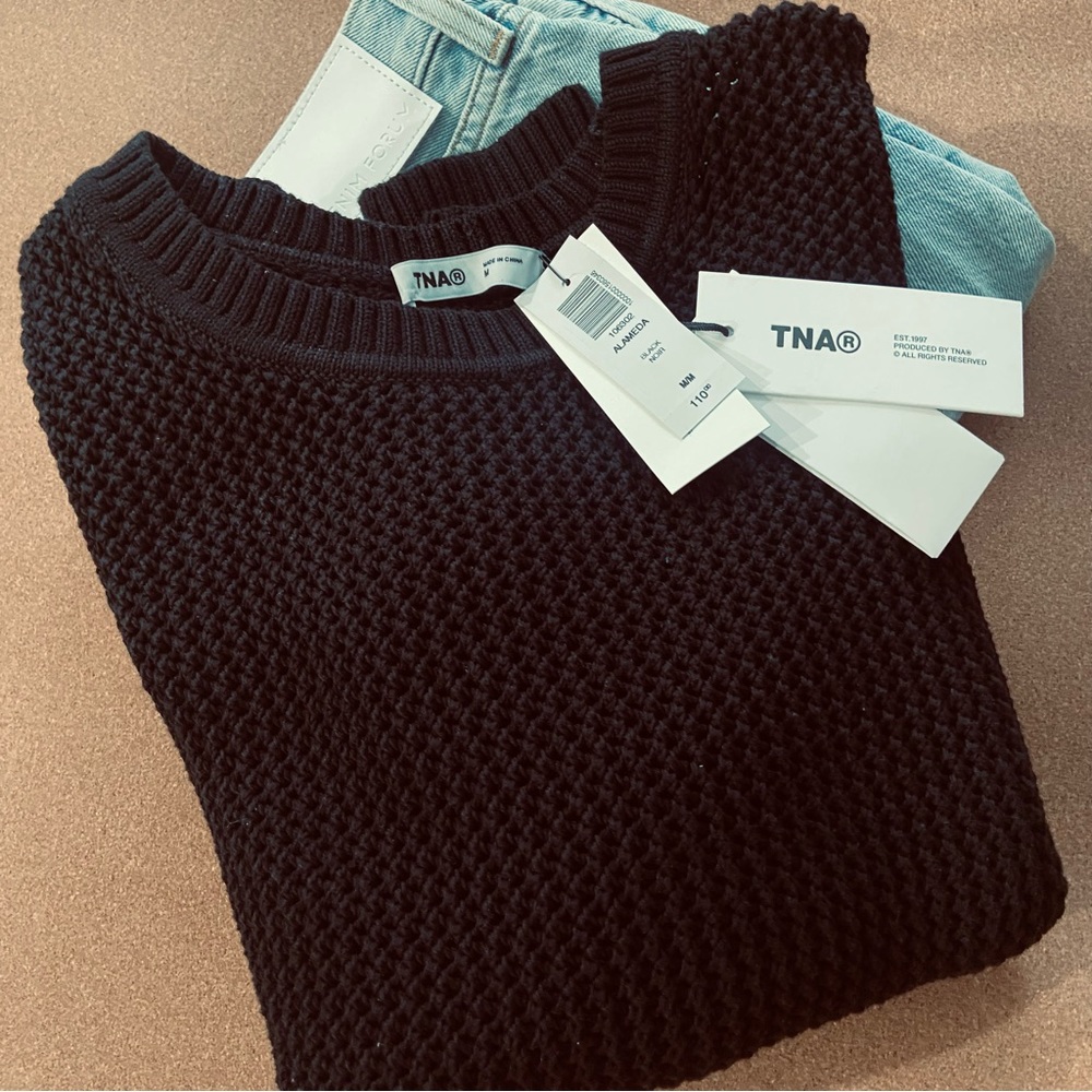 TNA - Aritzia ‘Alameda’ Mesh Knit Sweater